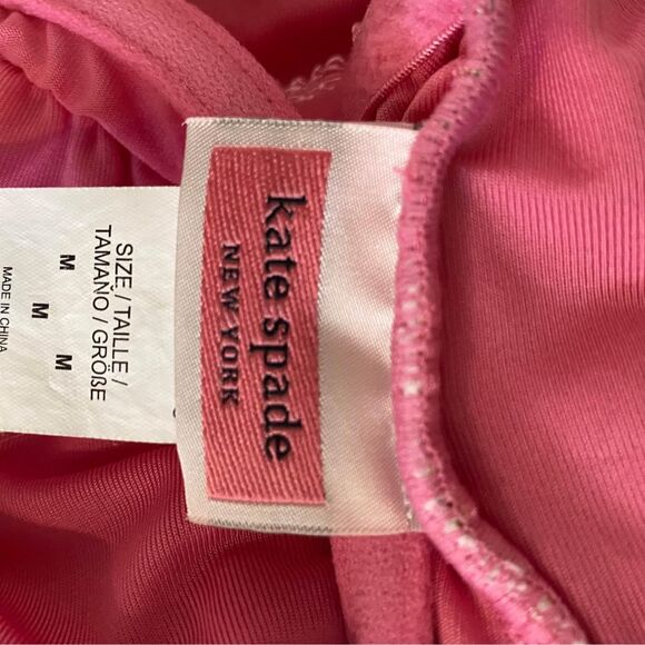 Kate Spade Swim Garden Plaid Classic Bandeau One-piece Swimsuit Medium - Picture 6 of 6